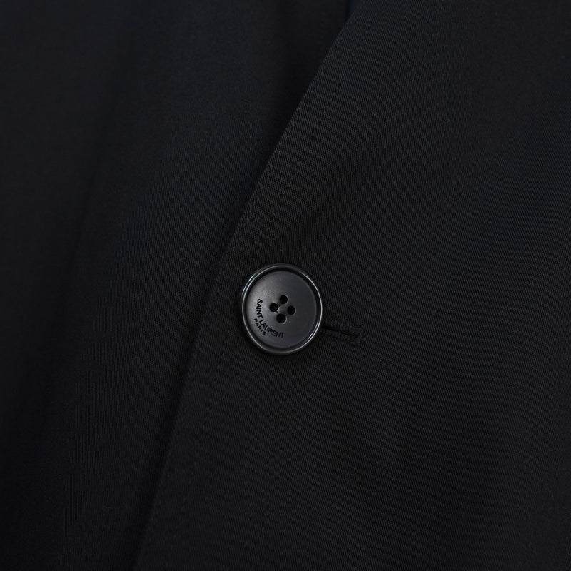 サンローラン パリ マオカラー ロングコート ブラック