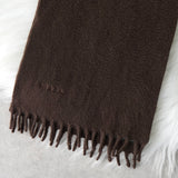 プラダ ロゴ カシミヤ マフラー ブラウン