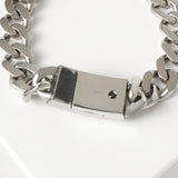 ディーゼル ロゴ プレート ステンレス チェーン ブレスレット シルバー メンズ 箱付き