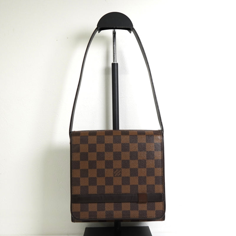 ルイ・ヴィトン ダミエ トライベッカ・ミニ レザー ハンドバッグ ワンショルダーバッグ ブラウン N51162