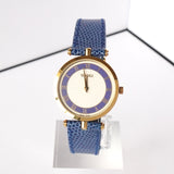 グッチ シェリーライン GP / QZ 白文字盤 腕時計 ウォッチ レザー ブルー 腕時計 ウォッチ 電池交換済