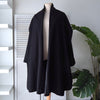 バーバリー アルパカ混紡 ガウンコート ブラック レディース