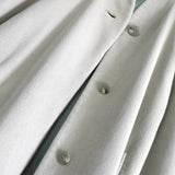 バーバリー ヴィンテージ ウール ノーカラーコート ライトグレー レディース