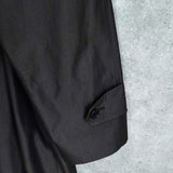 イヴサンローラン ヴィンテージ YSLロゴ ステンカラーコート ダークグレー