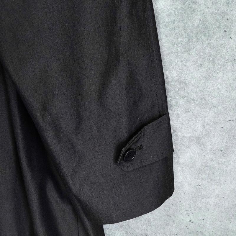 イヴサンローラン ヴィンテージ YSLロゴ ステンカラーコート ダークグレー