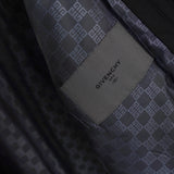 ジバンシィ パンチング フェイクレザー切り替え メンズ ナイロンジャケット ダークネイビー