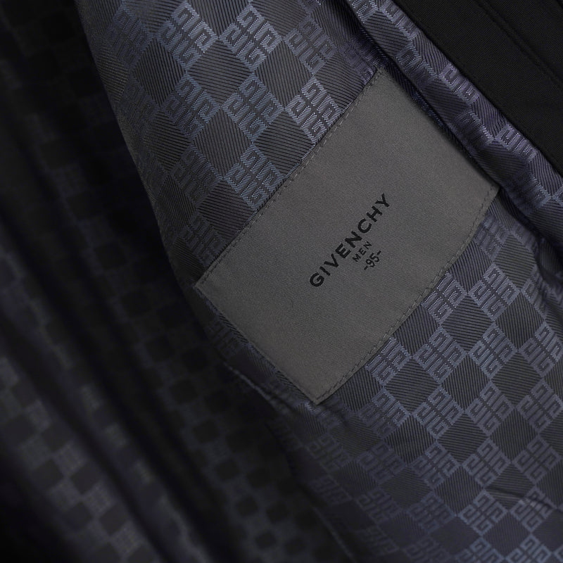 ジバンシィ パンチング フェイクレザー切り替え メンズ ナイロンジャケット ダークネイビー