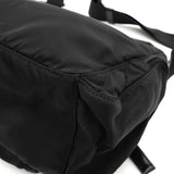 プラダ トライアングルロゴ テスート / レザー ショルダーバッグ ブラック