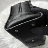 ロエベ アマソナ28 アナグラム レザー ミニボストンバッグ ハンドバッグ ブラック