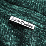 アクネ ストゥディオズ ハーフジップ ハイネック ニット グリーン