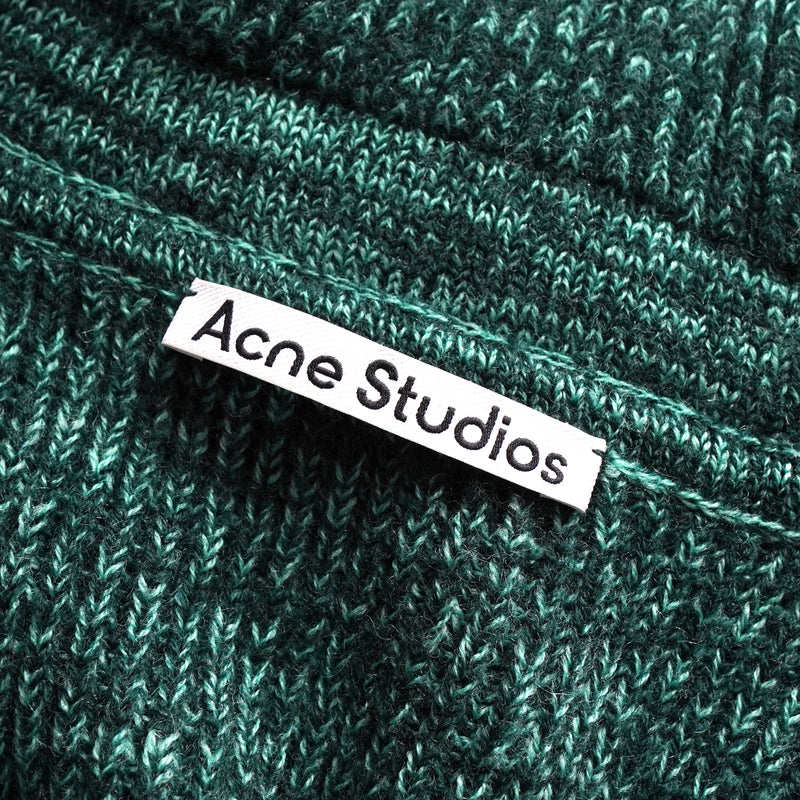 アクネ ストゥディオズ ハーフジップ ハイネック ニット グリーン