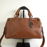 カルティエ マルチェロ レザー 2way ハンドバッグ ショルダーバッグ ブラウン