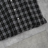 Burberry Nova 格纹泡泡纱短袖衬衫（黑色）