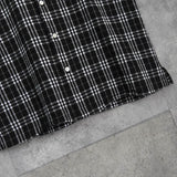 Burberry Nova 格纹泡泡纱短袖衬衫（黑色）