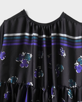 サカイ シルク 異素材 ドッキング Tシャツ ブラック サイズ2 レディース