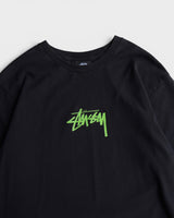 ステューシー 蛍光ロゴ Tシャツ ブラック M メンズ