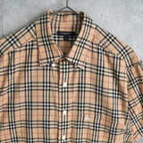 Burberry London Nova 米色格纹短袖衬衫