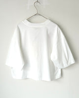 マルニ ギンガムチェックロゴ ショート丈 Tシャツ ホワイト サイズ36 レディース