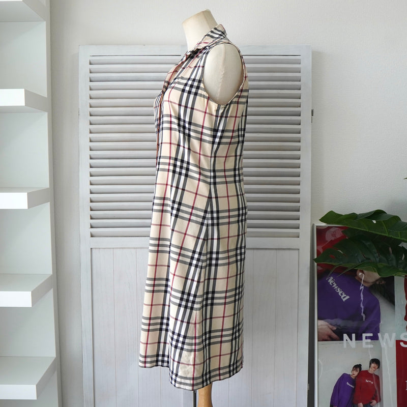 BURBERRY バーバリー ノバチェックワンピース ノースリーブ バーバリー ノースリーブワンピース ノバチェック フレア 140