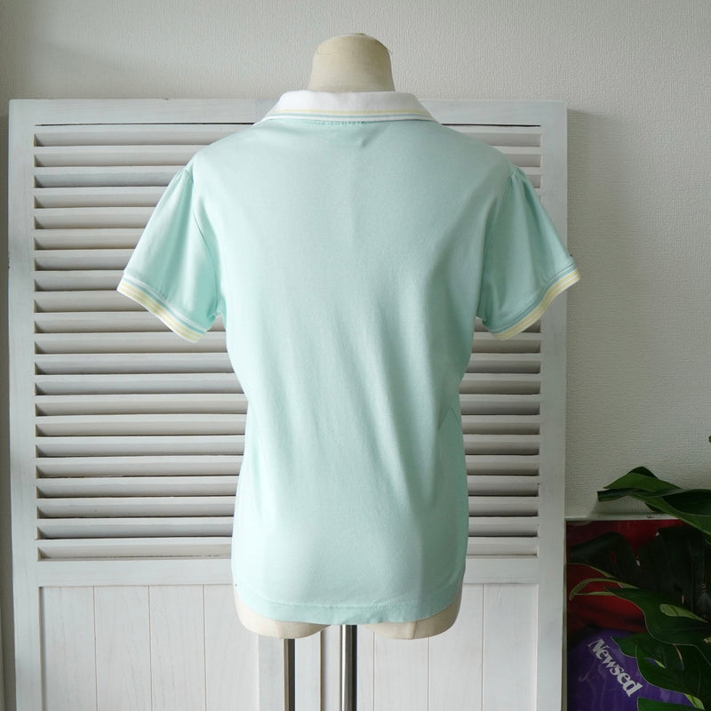 Lacoste 徽标贴片网球衫，女式短袖 Polo 衫