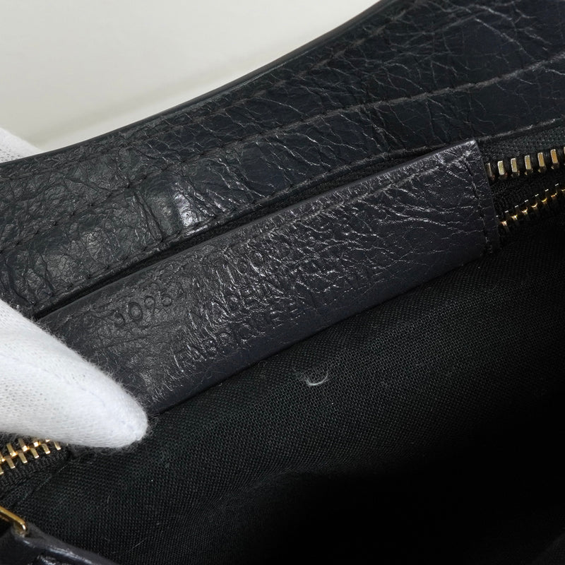 バレンシアガ ジャイアンドミニシティ レザー 2way ハンドバッグ ショルダーバッグ ブラック / グレー