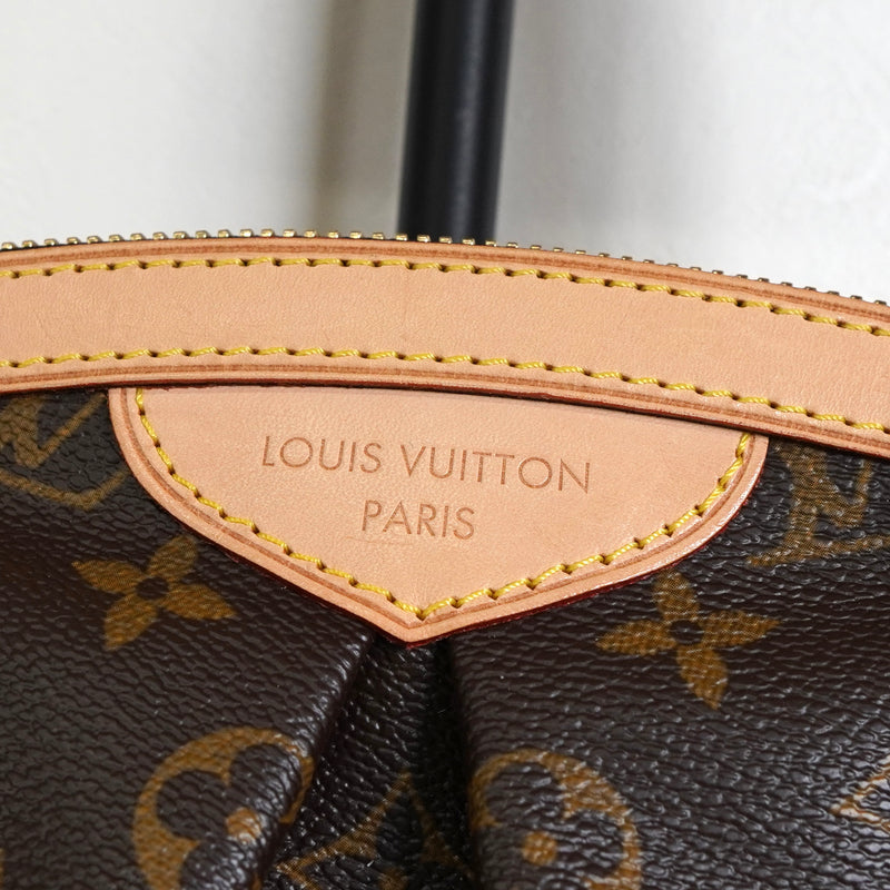 ルイ・ヴィトン モノグラム ティボリPM レザー ハンドバッグ ブラウン M40143