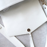 White Leather One Shoulder Bag｜Made in Spain