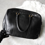 ロエベ アナグラム レザー ビジネスバッグ ハンドバッグ ブラック メンズ