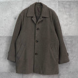 イヴ サンローラン ヴィンテージ YSLロゴ ウールコート チェスターコート ブラウン