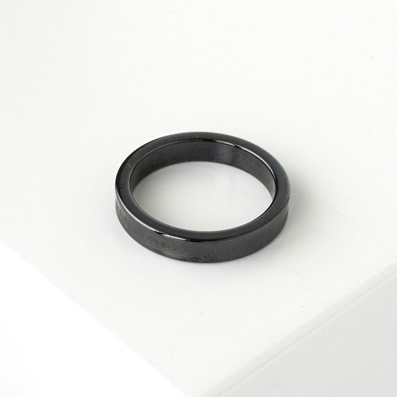 ティファニー 1837 ナロー チタン 指輪 リング ブラック 16号
