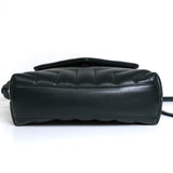 サンローラン YSLロゴ ルル レザー ショルダーバッグ グリーン