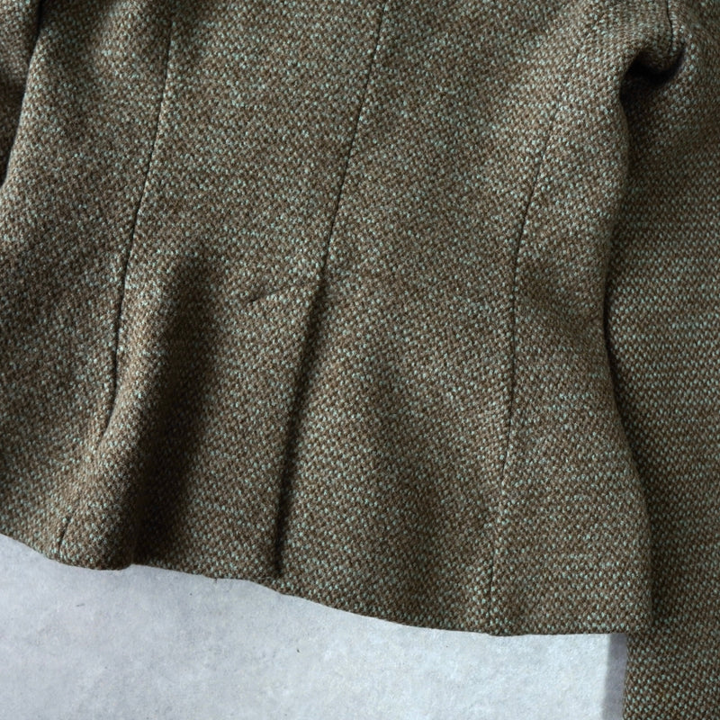 ポロ ラルフローレン シングル ツイード テーラードジャケット ブラウン レディース