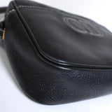 クリスチャン ディオール CDロゴ レザー ショルダーバッグ ブラック