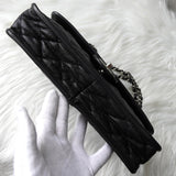 シャネル 1番台 ココマーク マトラッセ キャビアスキン チェーンショルダーバッグ ブラック - NEWSED