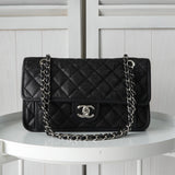 シャネル 1番台 ココマーク マトラッセ キャビアスキン チェーンショルダーバッグ ブラック - NEWSED