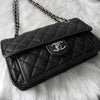 シャネル 1番台 ココマーク マトラッセ キャビアスキン チェーンショルダーバッグ ブラック