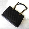 シャネル 1番台 ココマーク マトラッセ キャビアスキン GSTバッグ トートバッグ ブラック