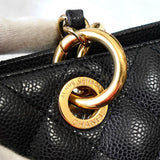 シャネル 1番台 ココマーク マトラッセ キャビアスキン GSTバッグ トートバッグ ブラック - NEWSED