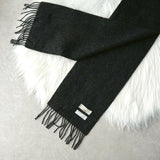 クロエ ヴィンテージ カシミア100% ロゴ マフラー チャコールグレー - NEWSED