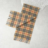 バーバリー ヴィンテージ 英国製 カシミヤ100% ノバチェック マフラー ベージュ - NEWSED