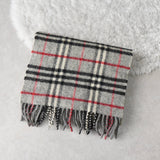 バーバリー ヴィンテージ 英国製 カシミヤ100% ノバチェック マフラー グレー - NEWSED