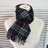 バーバリー ヴィンテージ ノバチェック カシミア100% マフラー ネイビー - NEWSED