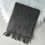 ジバンシィ ヴィンテージ カシミア100% ロゴ マフラー グレー - NEWSED