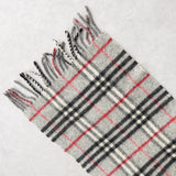 バーバリー ヴィンテージ 英国製 カシミヤ100% ノバチェック マフラー グレー - NEWSED