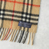 バーバリー ヴィンテージ 英国製 カシミヤ100% ノバチェック マフラー ベージュ