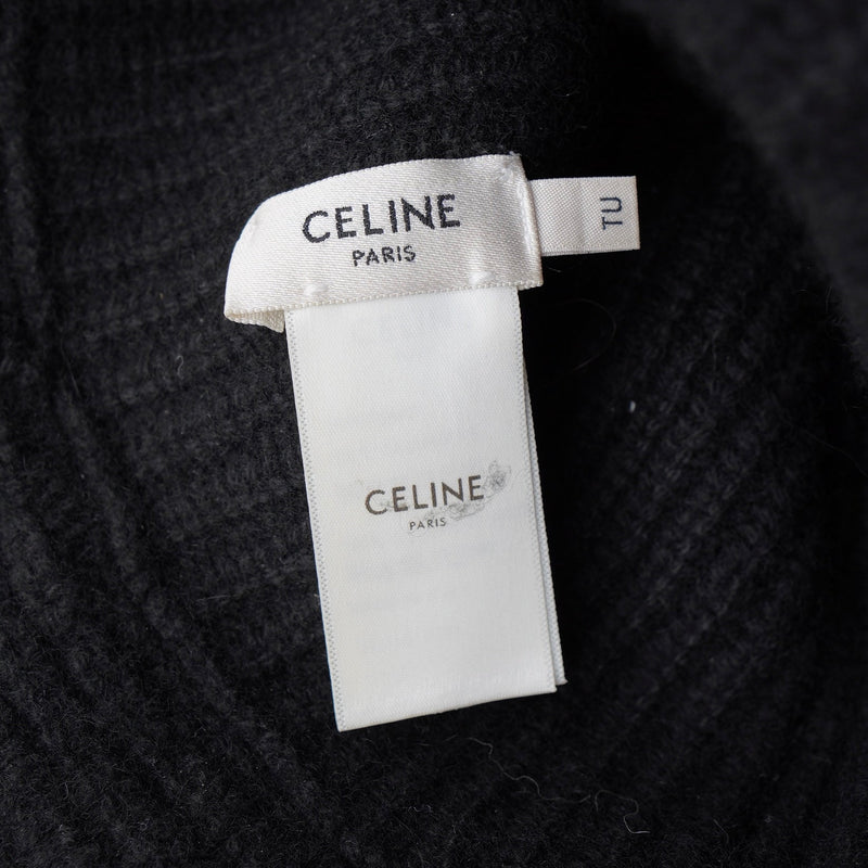 セリーヌ カシミヤ100% トリオンフ ニット バケットハット ニット帽 帽子 ブラック - NEWSED