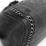 シャネル ココマーク ラグジュアリーライン レザー チェーン ショルダーバッグ ボーリングバッグ ブラック 1番台8桁