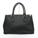 プラダ ガレリア トライアングルロゴ サフィアーノ 2way ハンドバッグ ショルダーバッグ ブラック