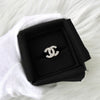 Chanel Coco Mark 水钻戒指，银色，尺寸 11，含盒子