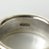 Burberry Logo Nova Check Ring, Silver/Beige, Size 11
